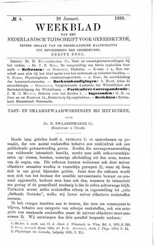 Eerste pagina van het artikel zoals het is gepubliceerd in het tijdschrift