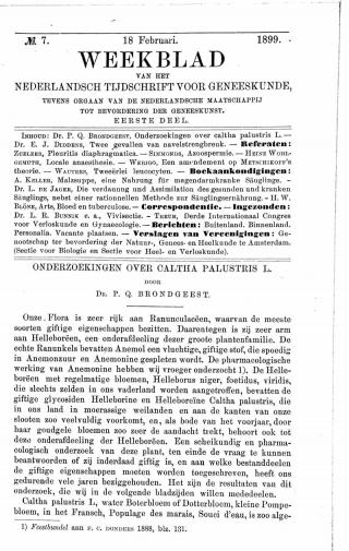 Eerste pagina van het artikel zoals het is gepubliceerd in het tijdschrift