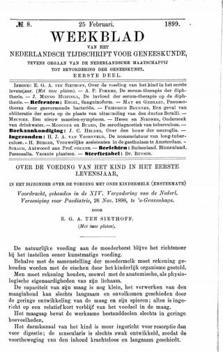 Eerste pagina van het artikel zoals het is gepubliceerd in het tijdschrift