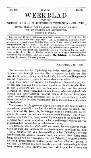 Eerste pagina van het artikel zoals het is gepubliceerd in het tijdschrift