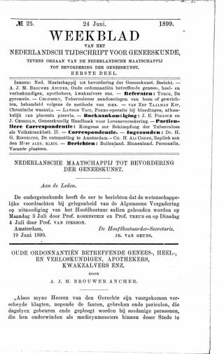 Eerste pagina van het artikel zoals het is gepubliceerd in het tijdschrift