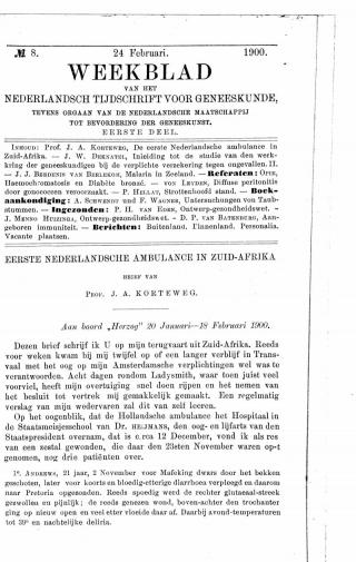 Eerste pagina van het artikel zoals het is gepubliceerd in het tijdschrift