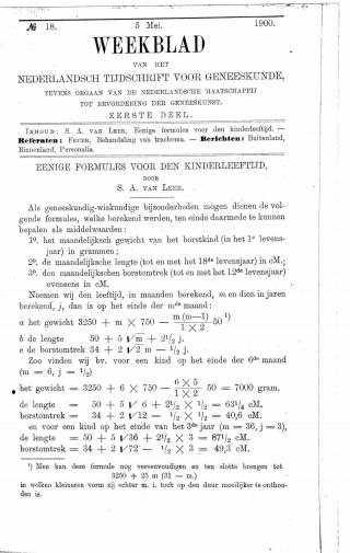 Eerste pagina van het artikel zoals het is gepubliceerd in het tijdschrift