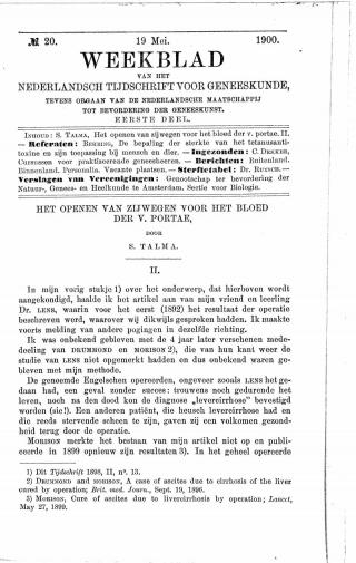 Eerste pagina van het artikel zoals het is gepubliceerd in het tijdschrift