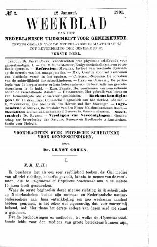 Eerste pagina van het artikel zoals het is gepubliceerd in het tijdschrift