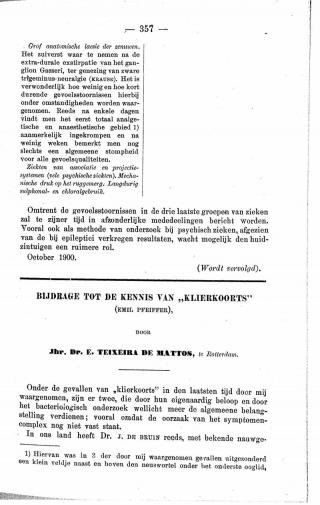 Eerste pagina van het artikel zoals het is gepubliceerd in het tijdschrift