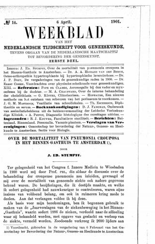 Eerste pagina van het artikel zoals het is gepubliceerd in het tijdschrift