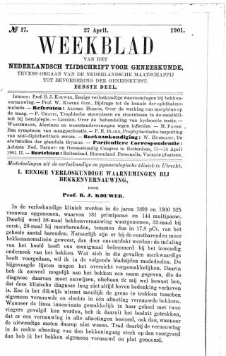 Eerste pagina van het artikel zoals het is gepubliceerd in het tijdschrift