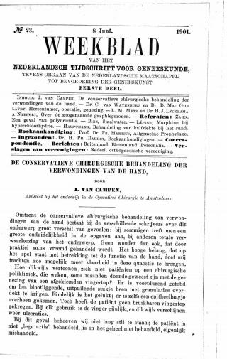 Eerste pagina van het artikel zoals het is gepubliceerd in het tijdschrift