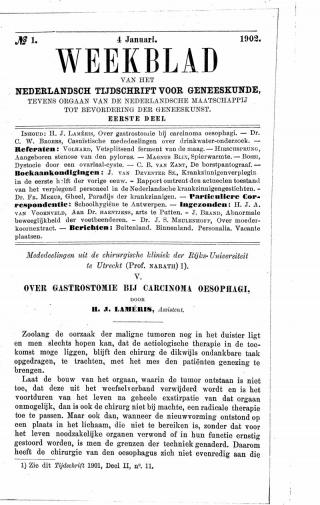 Eerste pagina van het artikel zoals het is gepubliceerd in het tijdschrift