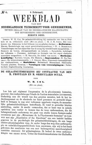 Eerste pagina van het artikel zoals het is gepubliceerd in het tijdschrift