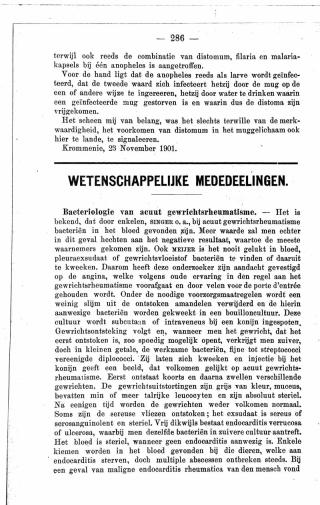 Eerste pagina van het artikel zoals het is gepubliceerd in het tijdschrift