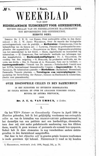 Eerste pagina van het artikel zoals het is gepubliceerd in het tijdschrift