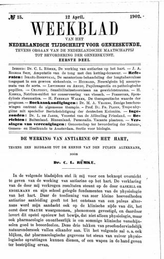 Eerste pagina van het artikel zoals het is gepubliceerd in het tijdschrift