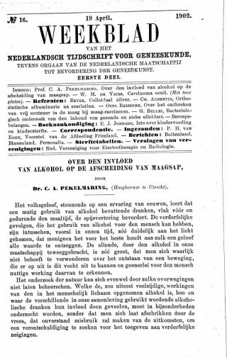 Eerste pagina van het artikel zoals het is gepubliceerd in het tijdschrift