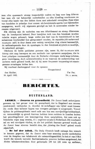 Eerste pagina van het artikel zoals het is gepubliceerd in het tijdschrift