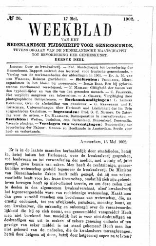 Eerste pagina van het artikel zoals het is gepubliceerd in het tijdschrift