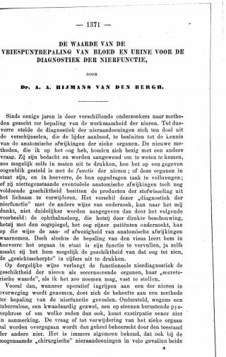 Eerste pagina van het artikel zoals het is gepubliceerd in het tijdschrift