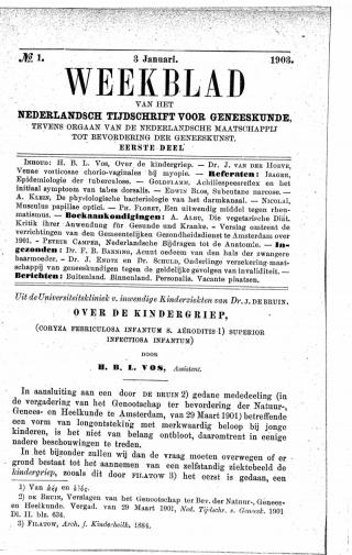 Eerste pagina van het artikel zoals het is gepubliceerd in het tijdschrift