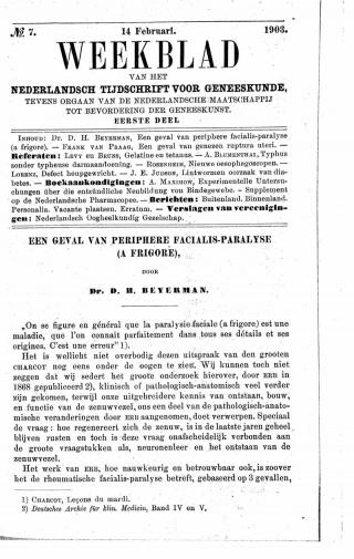 Eerste pagina van het artikel zoals het is gepubliceerd in het tijdschrift