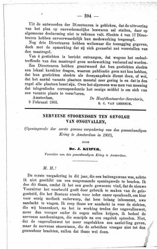 Eerste pagina van het artikel zoals het is gepubliceerd in het tijdschrift