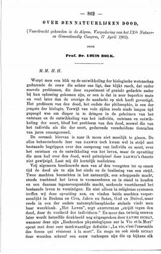 Eerste pagina van het artikel zoals het is gepubliceerd in het tijdschrift