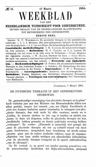 Eerste pagina van het artikel zoals het is gepubliceerd in het tijdschrift