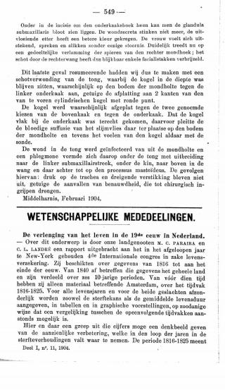 Eerste pagina van het artikel zoals het is gepubliceerd in het tijdschrift