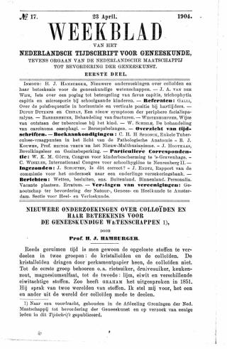 Eerste pagina van het artikel zoals het is gepubliceerd in het tijdschrift