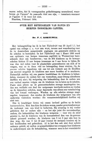 Eerste pagina van het artikel zoals het is gepubliceerd in het tijdschrift