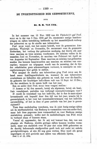 Eerste pagina van het artikel zoals het is gepubliceerd in het tijdschrift