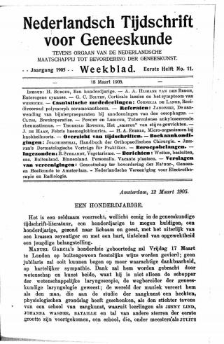 Eerste pagina van het artikel zoals het is gepubliceerd in het tijdschrift