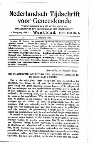 Eerste pagina van het artikel zoals het is gepubliceerd in het tijdschrift