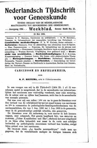 Eerste pagina van het artikel zoals het is gepubliceerd in het tijdschrift