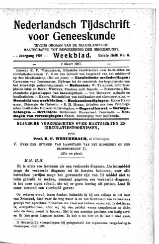 Eerste pagina van het artikel zoals het is gepubliceerd in het tijdschrift