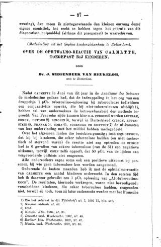 Eerste pagina van het artikel zoals het is gepubliceerd in het tijdschrift