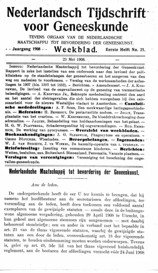 Eerste pagina van het artikel zoals het is gepubliceerd in het tijdschrift