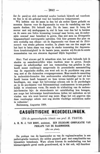 Eerste pagina van het artikel zoals het is gepubliceerd in het tijdschrift