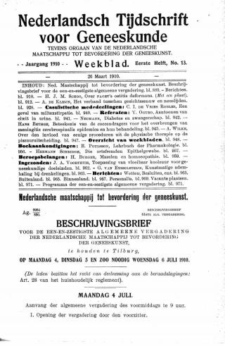 Eerste pagina van het artikel zoals het is gepubliceerd in het tijdschrift