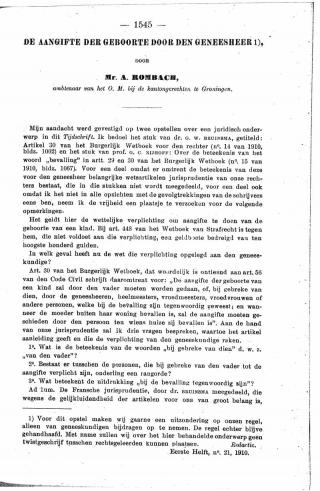 Eerste pagina van het artikel zoals het is gepubliceerd in het tijdschrift