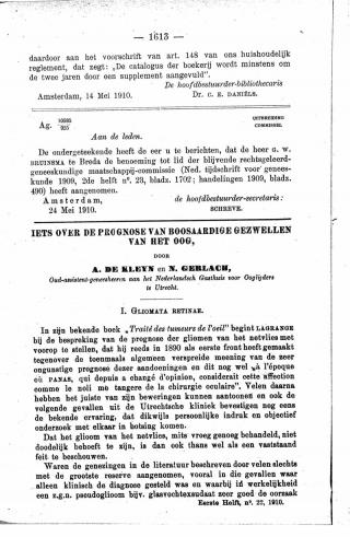 Eerste pagina van het artikel zoals het is gepubliceerd in het tijdschrift