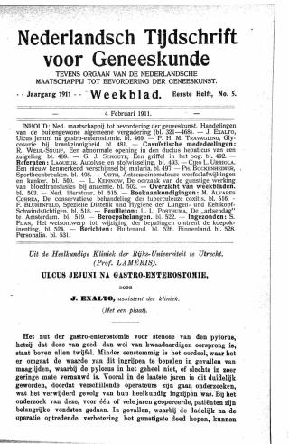 Eerste pagina van het artikel zoals het is gepubliceerd in het tijdschrift