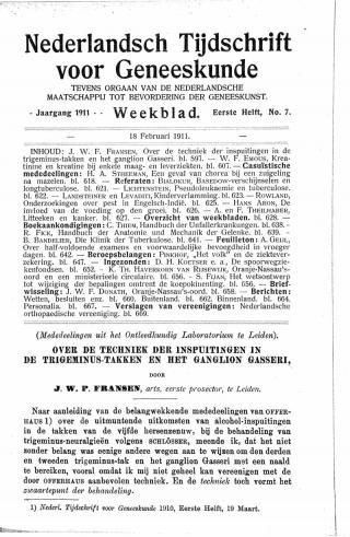 Eerste pagina van het artikel zoals het is gepubliceerd in het tijdschrift