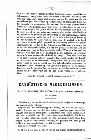 Eerste pagina van het artikel zoals het is gepubliceerd in het tijdschrift