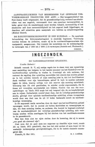 Eerste pagina van het artikel zoals het is gepubliceerd in het tijdschrift