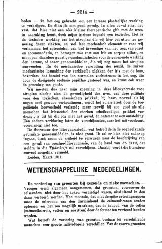 Eerste pagina van het artikel zoals het is gepubliceerd in het tijdschrift