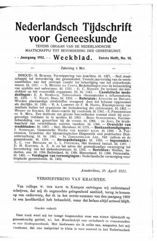 Eerste pagina van het artikel zoals het is gepubliceerd in het tijdschrift