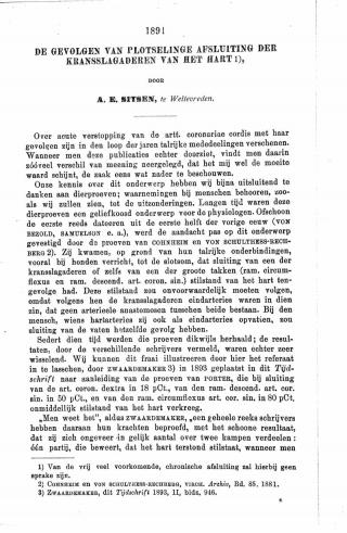 Eerste pagina van het artikel zoals het is gepubliceerd in het tijdschrift