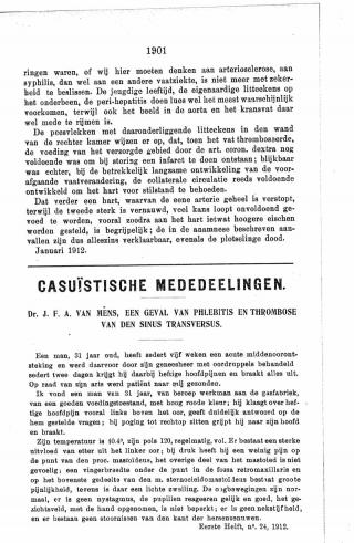 Eerste pagina van het artikel zoals het is gepubliceerd in het tijdschrift