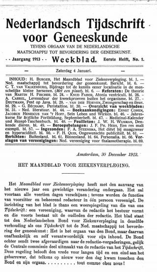 Eerste pagina van het artikel zoals het is gepubliceerd in het tijdschrift